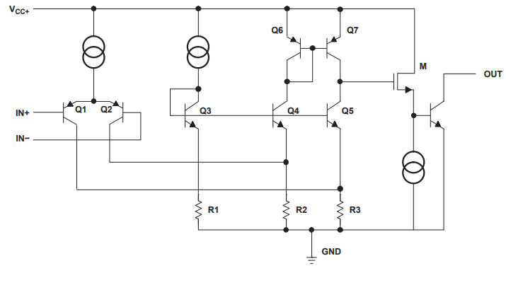 LMV331QDBVRQ1 simplified schematic